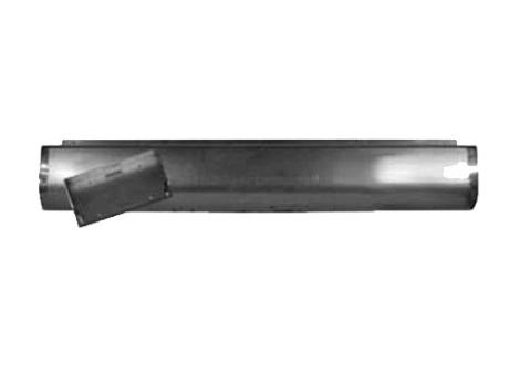 Steel Roll Pan With License Plate Angled Left 78-93 Dodge Ram